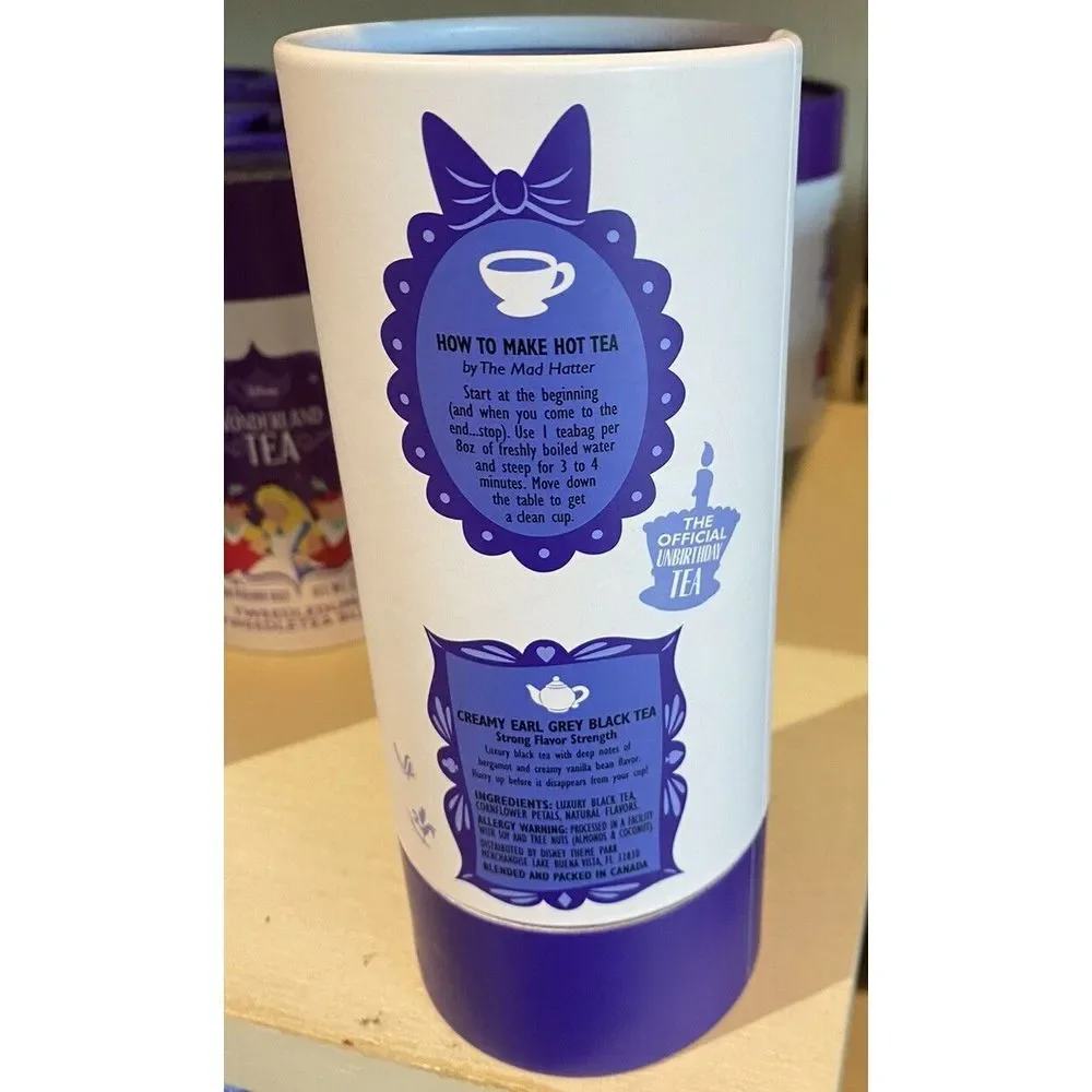 Disney‎ Parks Tea Alice In Wonderland Creamy Earl Grey Black 24 Pyramid B…